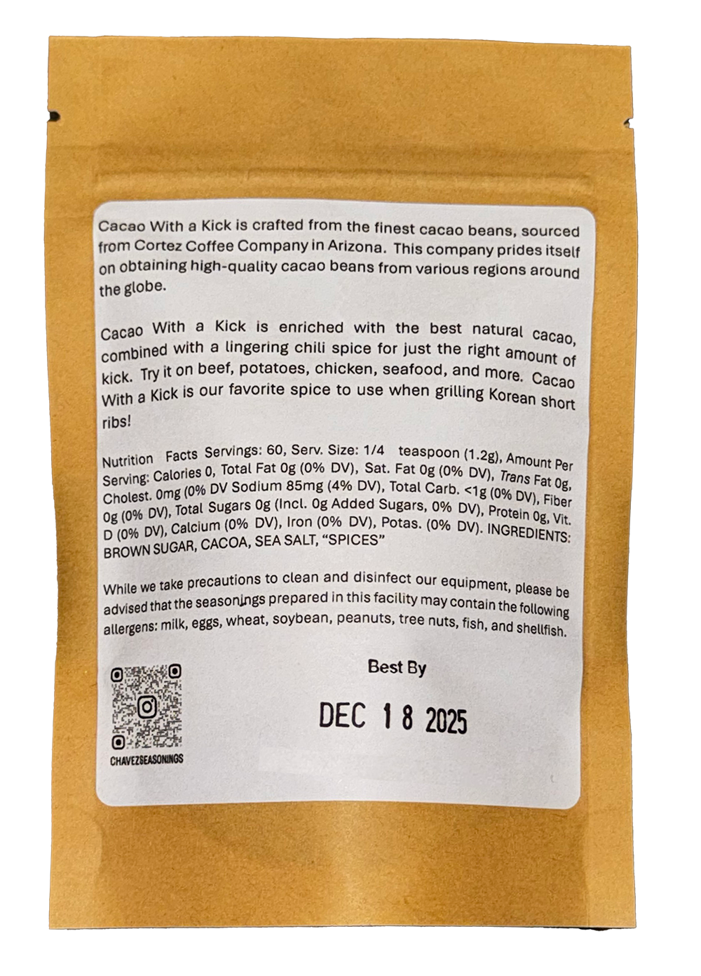 Cacao (With a Kick!) - Chavez Seasonings